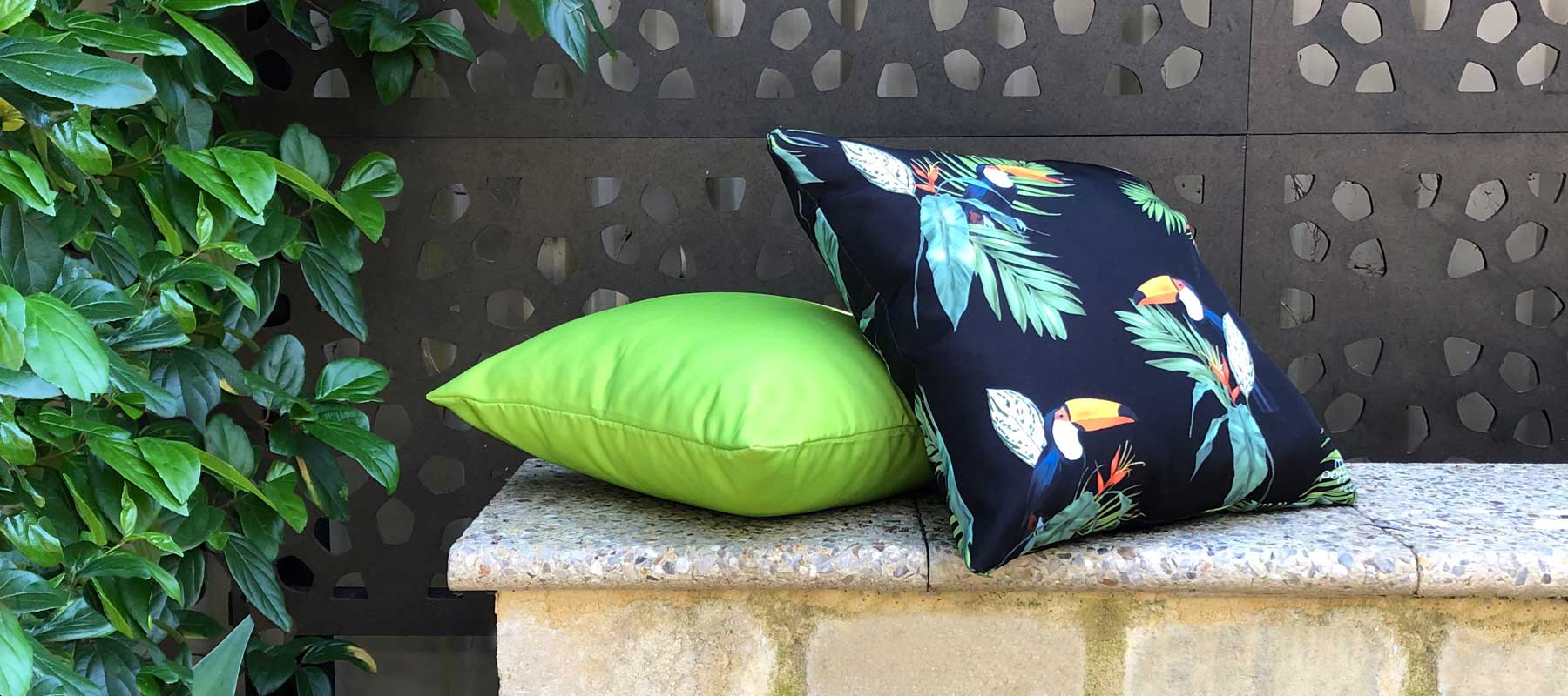 feather print outdoor cushion cover