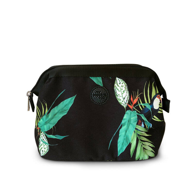 Toucan print toiletry bag