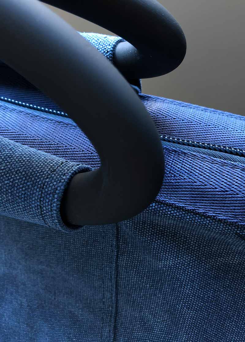 close up of satin touch handles of the Kahoots Leisure Bag