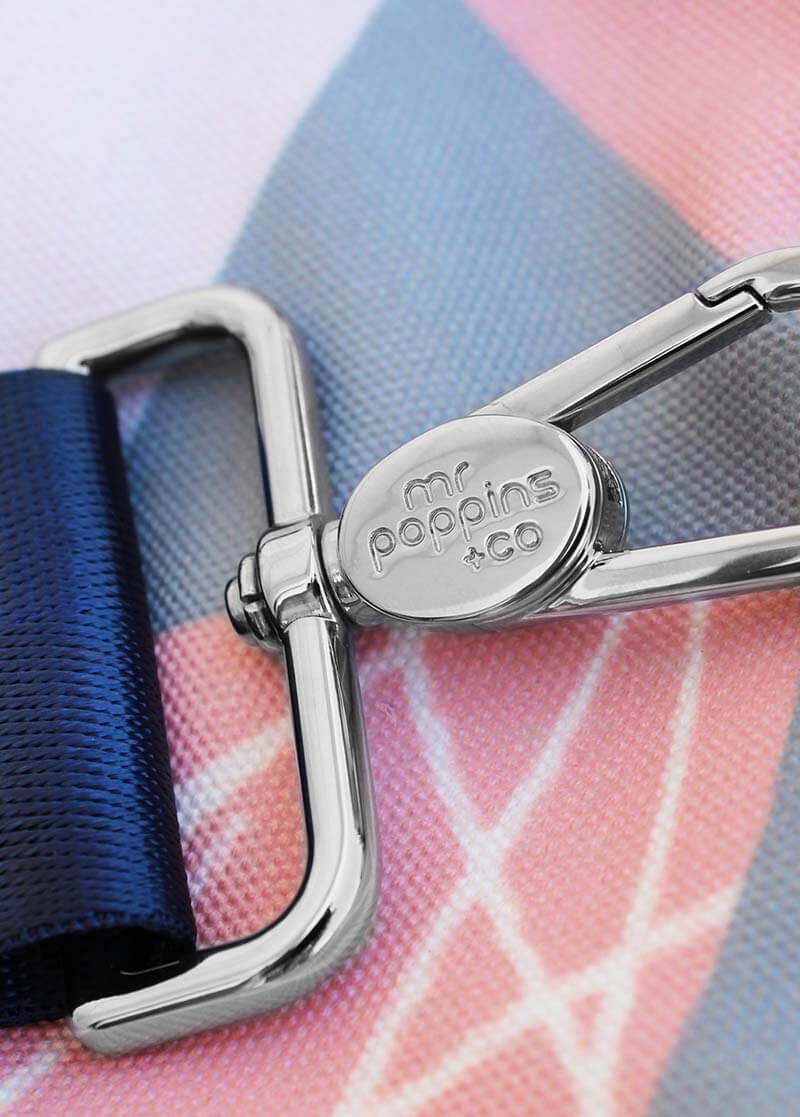 Close up on designer hardware clasp