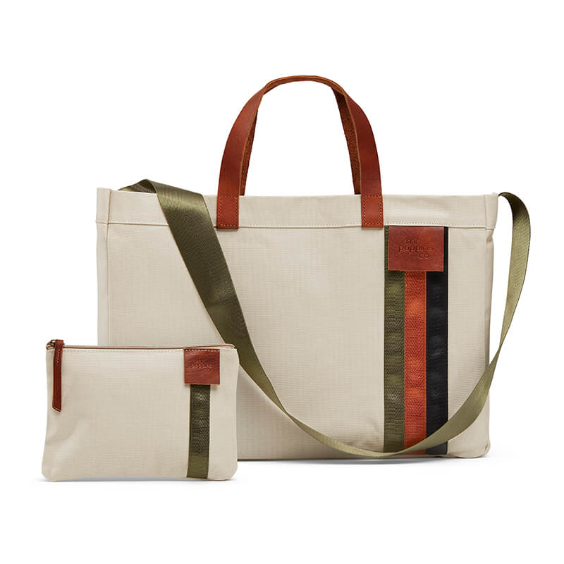 Chica everyday tote in sand colour with separate purse in front
